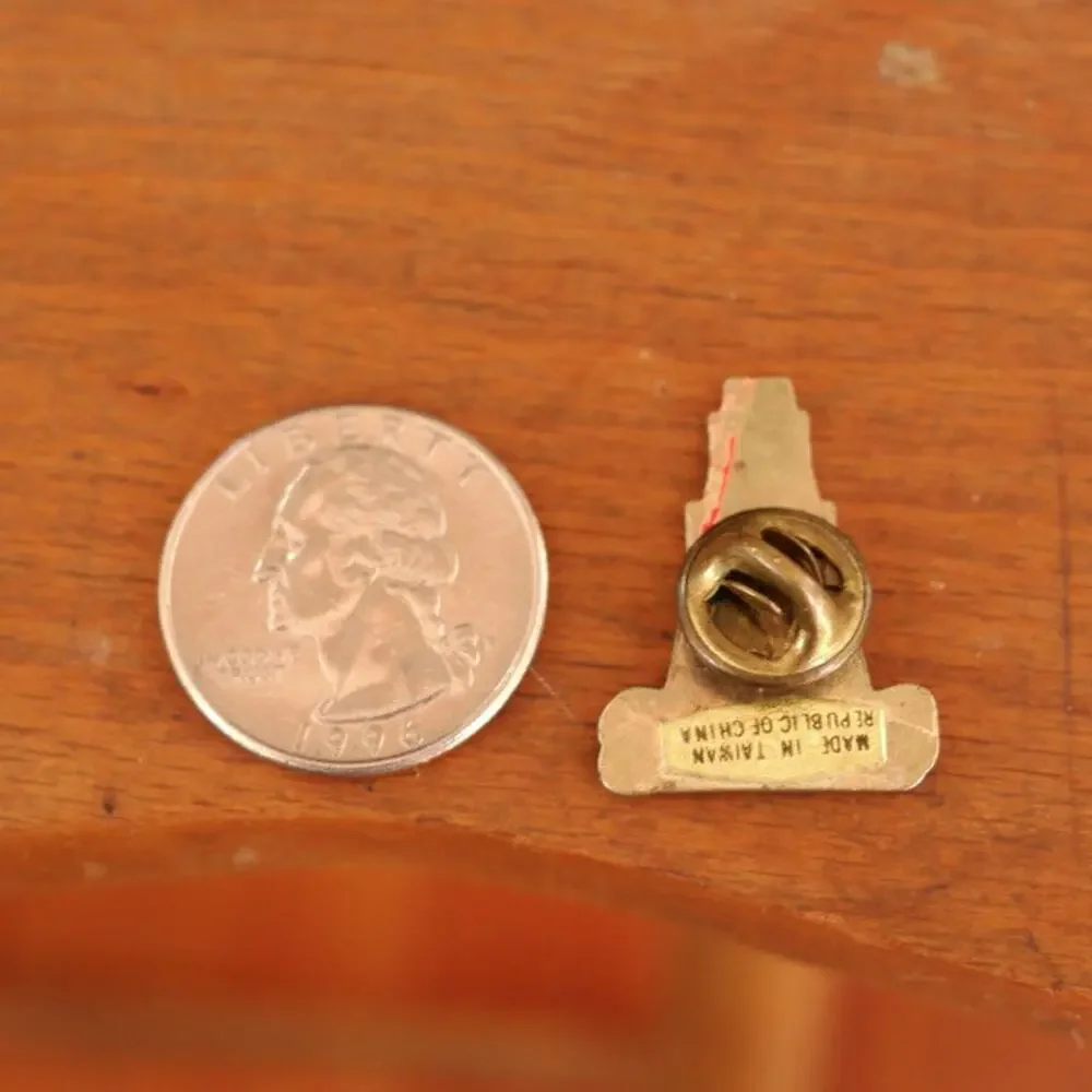 Vintage 1970s HOUSTON Oilers NFL Oil Well Logo Gold Tone Enamel Pin Tie Tack